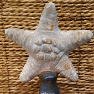 Coastal Starfish Seashell Decorative Pedestal